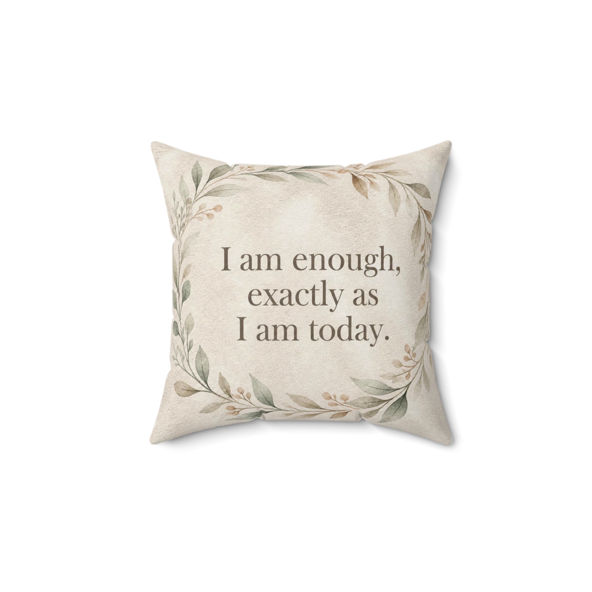 QuietBossEnergy™ Inspirational Throw Pillow – "I Deserve Love That Feels Like Peace"