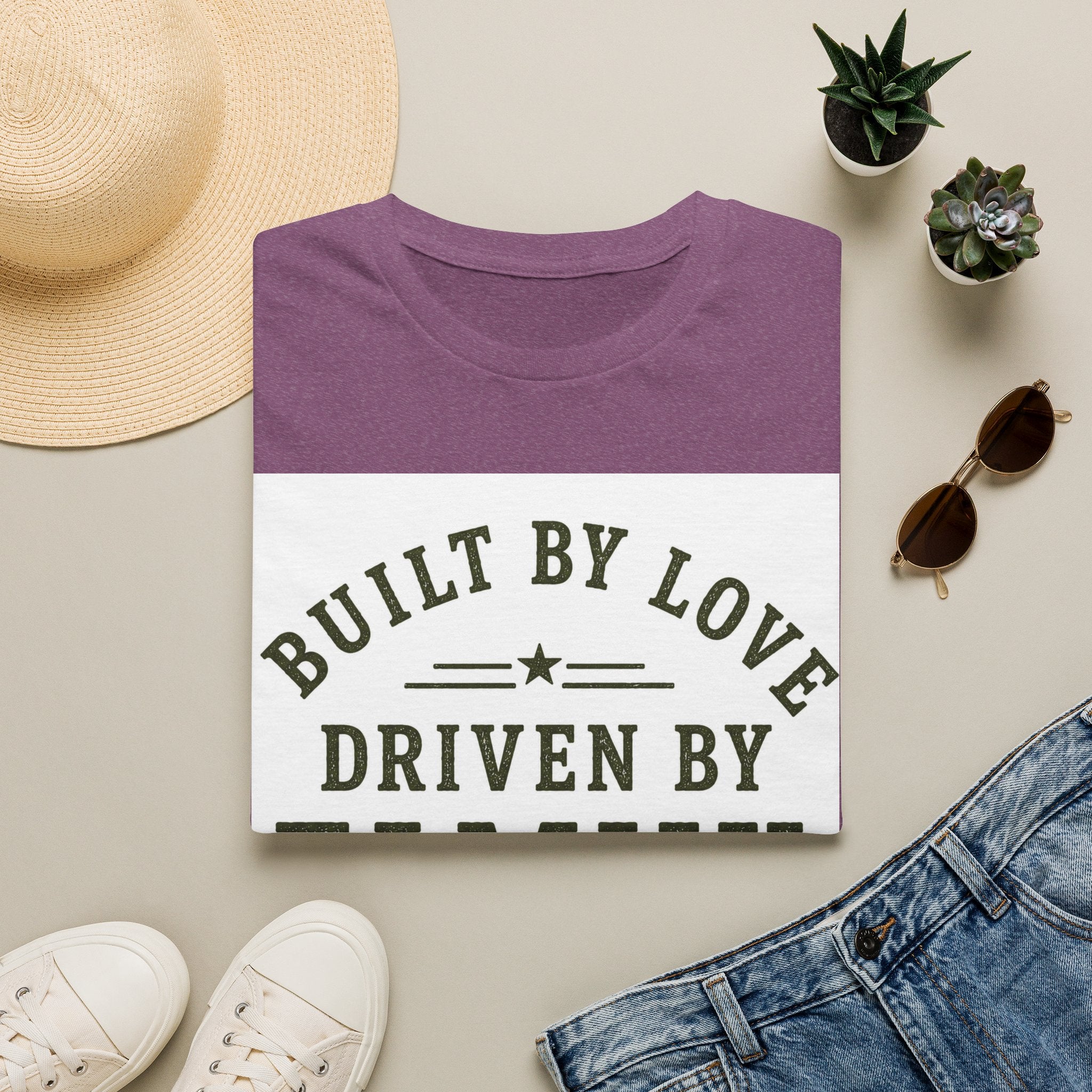 Built By Love Driven By Family T-Shirt — Best Dad Ever Graphic Tee