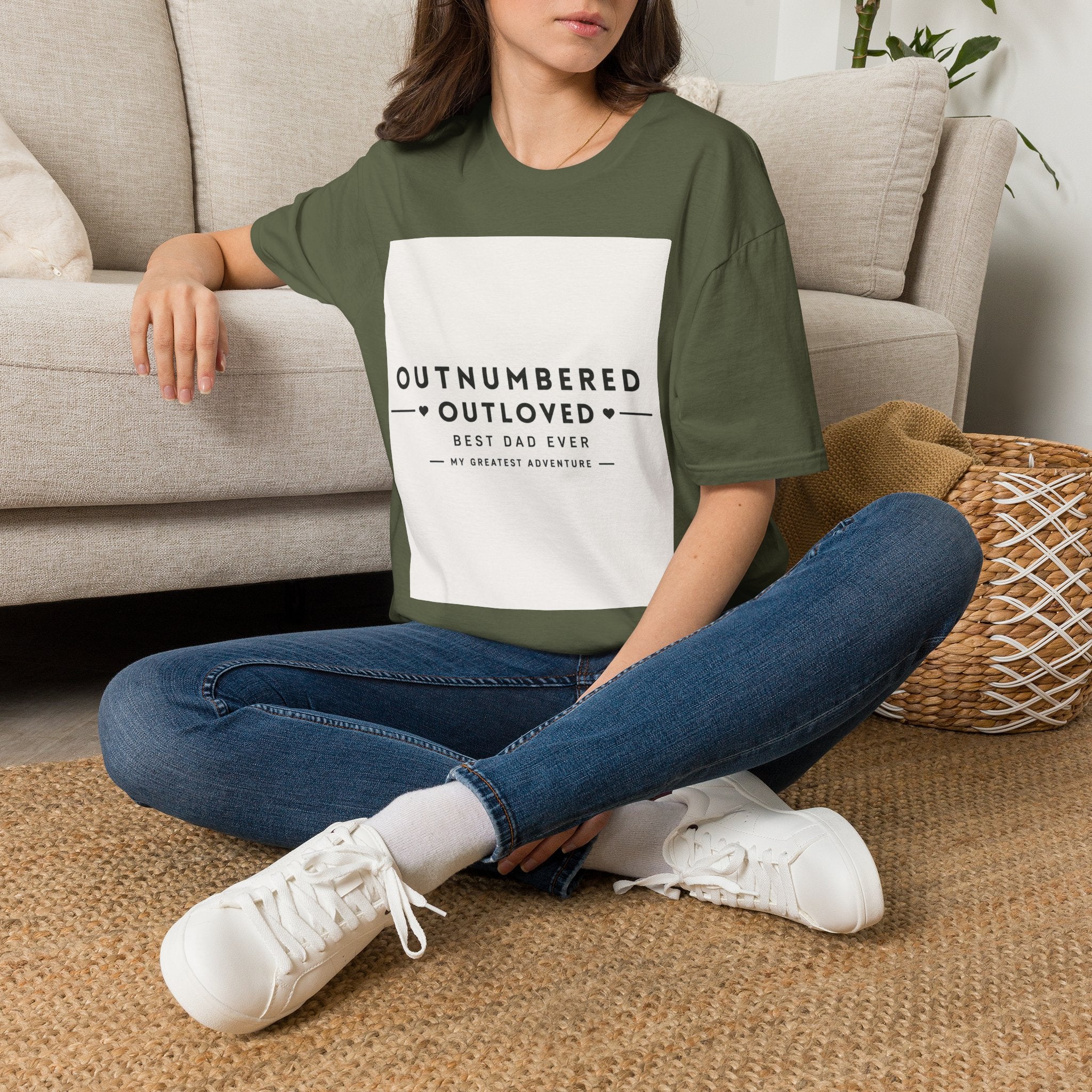 Outnumbered Outloved T-Shirt — 'Best Dad Ever' Family Dad Gift
