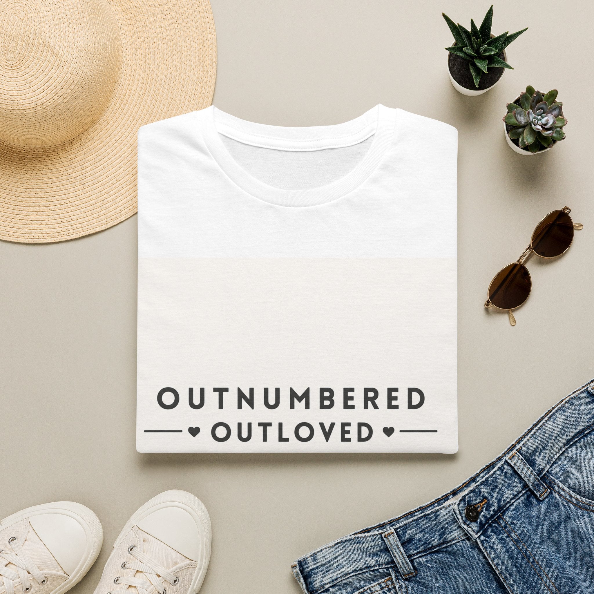 Outnumbered Outloved T-Shirt — 'Best Dad Ever' Family Dad Gift