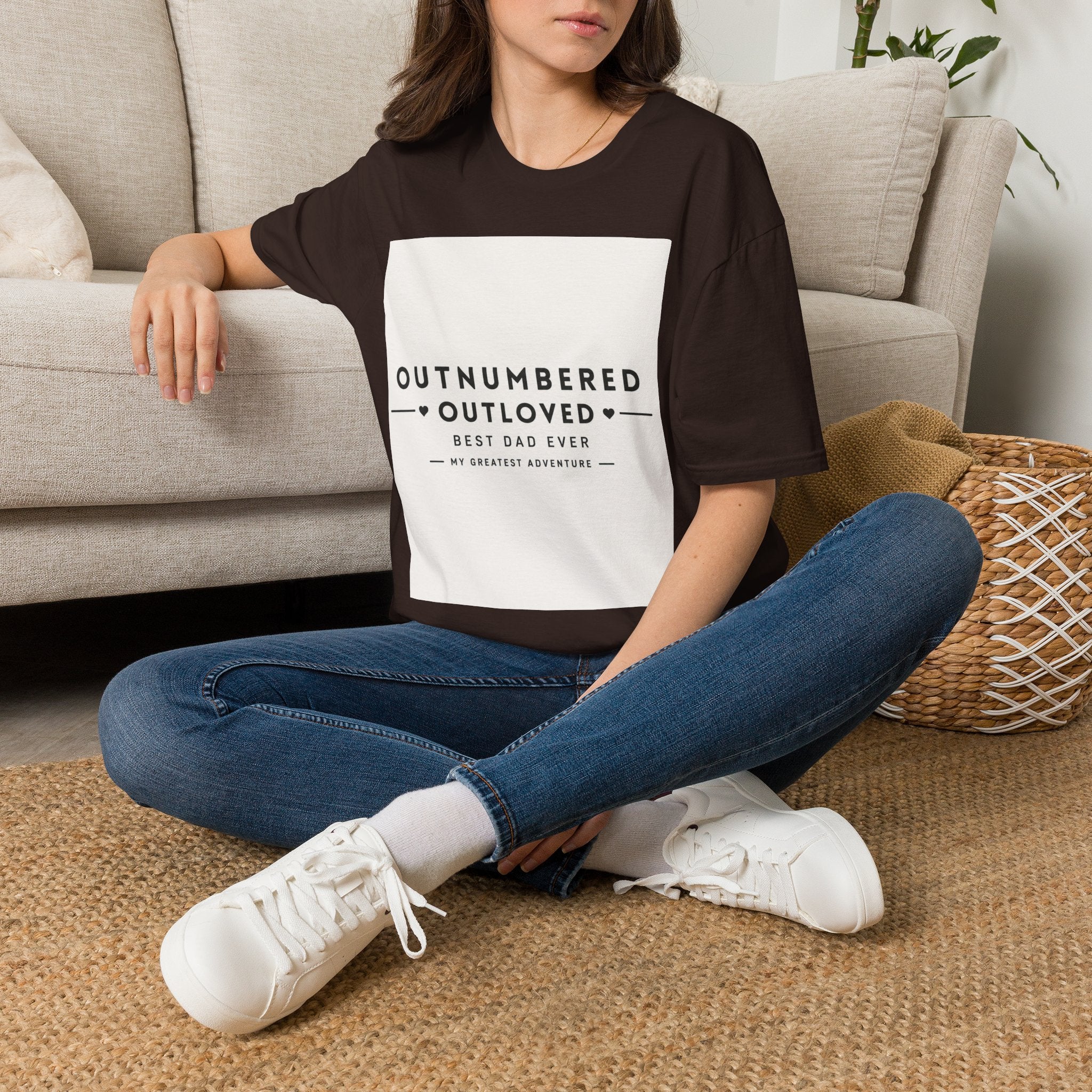 Outnumbered Outloved T-Shirt — 'Best Dad Ever' Family Dad Gift